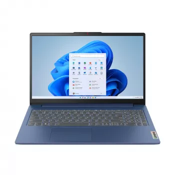 Nešiojamas kompiuteris Lenovo IdeaPad Slim 3 15AMN8 AMD Ryzen™ 5 7520U 39,6 cm (15,6 colio) Full HD 16 GB LPDDR5-SDRAM 512 GB SSD Wi-Fi 6 (802.11ax) Windows 11 Home German Blue