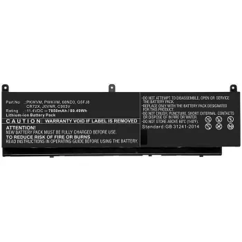 Baterija CoreParts 17C06-CP, skirta DELL Precision 7550, 7850 mAh