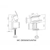 MicroConnect MC-DESKMOUNTW laikiklis rozetėms prie stalo krašto