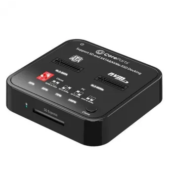 Dokavimo stotelė M.2 SSD su kopijavimo funkcija CoreParts MS-CLONER-M2-SD Juoda USB Type-C