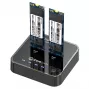 CoreParts MS-CLONER-NVME doko stotelė SSD diskams su klonavimo funkcija, USB 3.2 Gen 2 Type-C, juoda