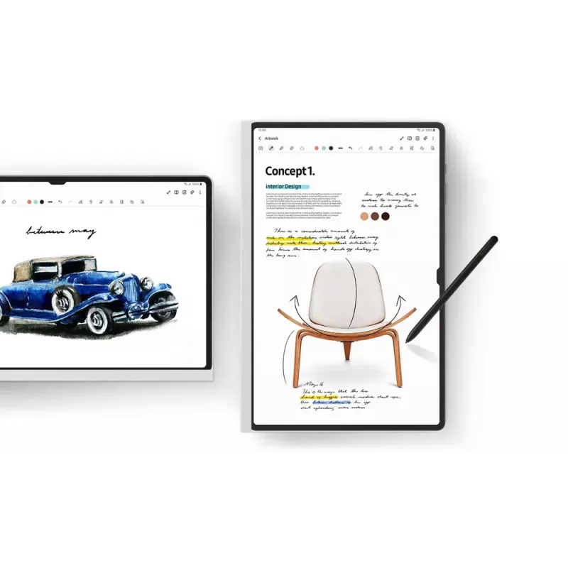Apsauginis ekrano stiklas „popierinis“ Samsung Galaxy Tab S9 Ultra 14,6 col. (EF-ZX912PWEGWW), baltas, 1 vnt.