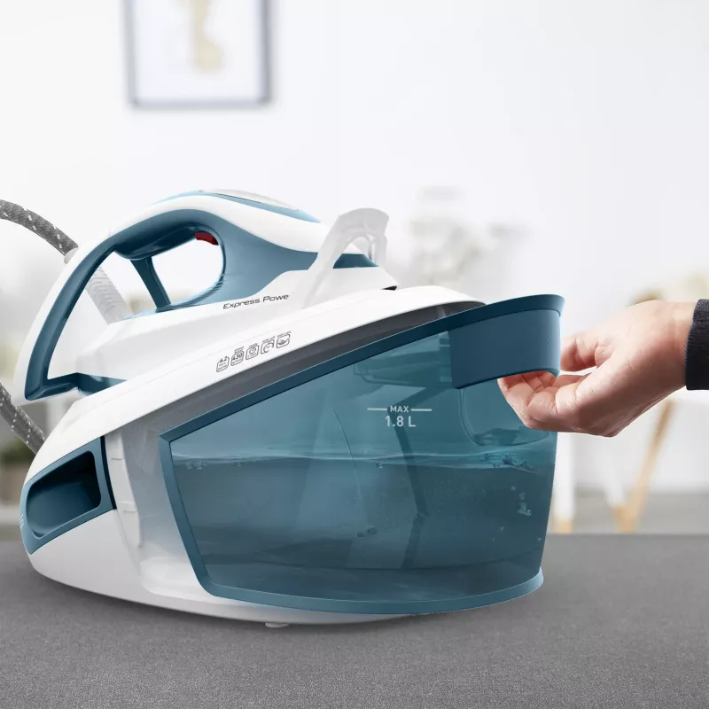 Garų generatorius Tefal Express Power SV8111 1,8 L Durilium AirGlide Autoclean padas Mėlyna, Balta