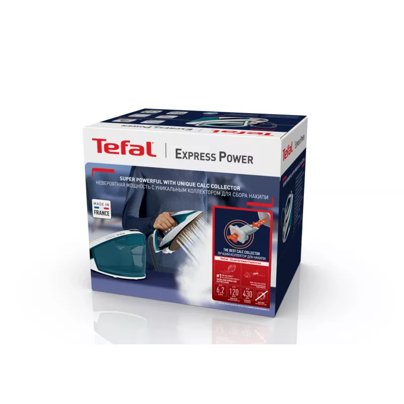 Garų generatorius Tefal Express Power SV8111 1,8 L Durilium AirGlide Autoclean padas Mėlyna, Balta