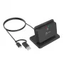 j5create JUR261 USB™ išmaniosios kortelės / CAC skaitytuvas su stovu, USB Type-A / USB Type-C, juodas, 95 g