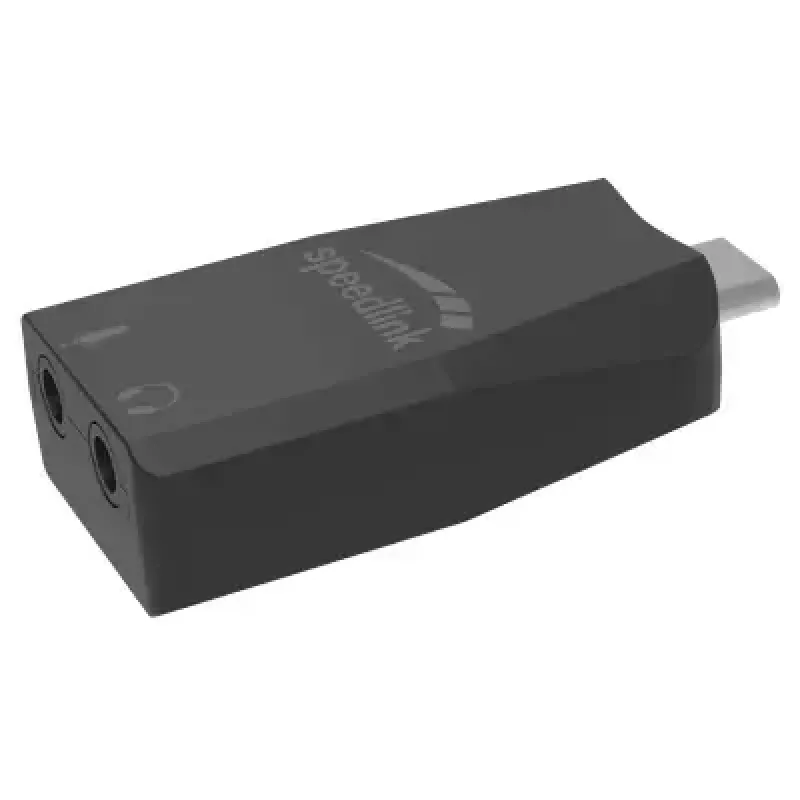 USB išorinis garso adapteris Speedlink VIGO USB – USB sąsaja, 3,5 mm ausinių lizdas, juodas, 8 g