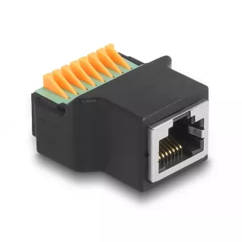 DeLOCK RJ45 lizdo į gnybtų bloką adapteris juodas/žalias 1 vnt.