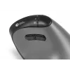 BakkerElkhuizen FastForward Pro pelė, dešinei rankai, vertikalus dizainas, optinė, RF belaidė + Bluetooth + USB Type-C, 5000 DPI, juoda, pilka