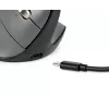 BakkerElkhuizen FastForward Pro pelė, dešinei rankai, vertikalus dizainas, optinė, RF belaidė + Bluetooth + USB Type-C, 5000 DPI, juoda, pilka