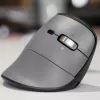 BakkerElkhuizen FastForward Pro pelė, dešinei rankai, vertikalus dizainas, optinė, RF belaidė + Bluetooth + USB Type-C, 5000 DPI, juoda, pilka