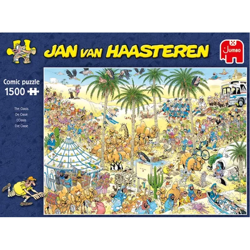 Jumbo dėlionė Jan van Haasteren Oazė – 1500 detalių, 900×600 mm