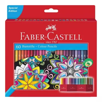 Spalvotų pieštukų rinkinys Faber-Castell 111260 (60 vnt.)