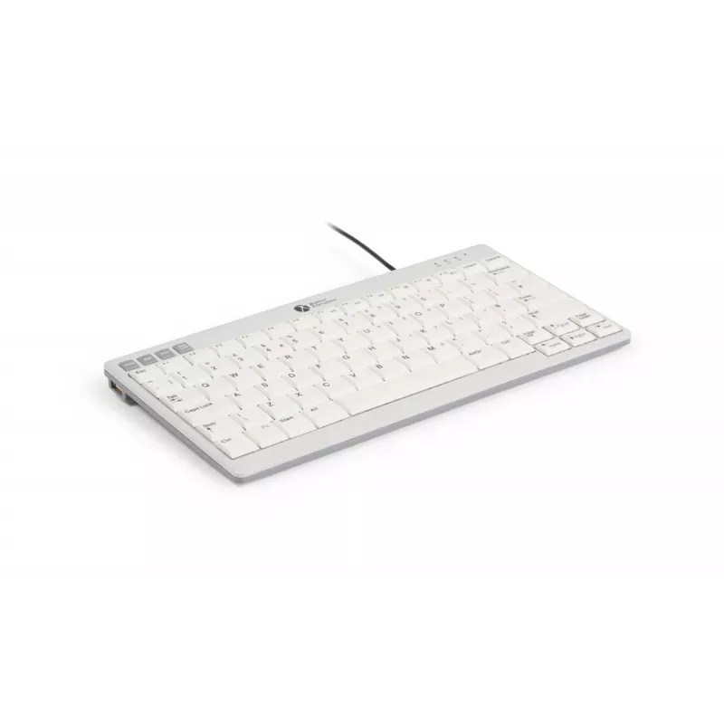 BakkerElkhuizen UltraBoard 950 V2 DE Qwertz, laidas, USB, žirkliniai jungikliai, QWERTZ, tamsiai pilka, šviesiai pilka