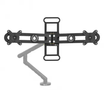 BakkerElkhuizen BE Universal Crossbar, 8 kg, 43,2 cm (17 col.), 88,9 cm (35 col.), 100 x 100 mm, reguliuojamas aukštis, juoda