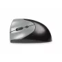 BakkerElkhuizen Handshake Mouse Left – kairiarankiams vertikali pelė, belaidė RF + Bluetooth + USB Type-C, 6400 DPI, juoda, pilka