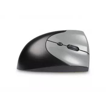 BakkerElkhuizen Handshake Mouse Right – vertikali pelė dešinei rankai, belaidė RF + Bluetooth + USB Type-C, 6400 DPI, juoda/pilka