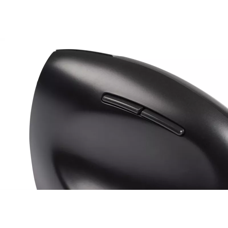BakkerElkhuizen Handshake Mouse Right – vertikali pelė dešinei rankai, belaidė RF + Bluetooth + USB Type-C, 6400 DPI, juoda/pilka