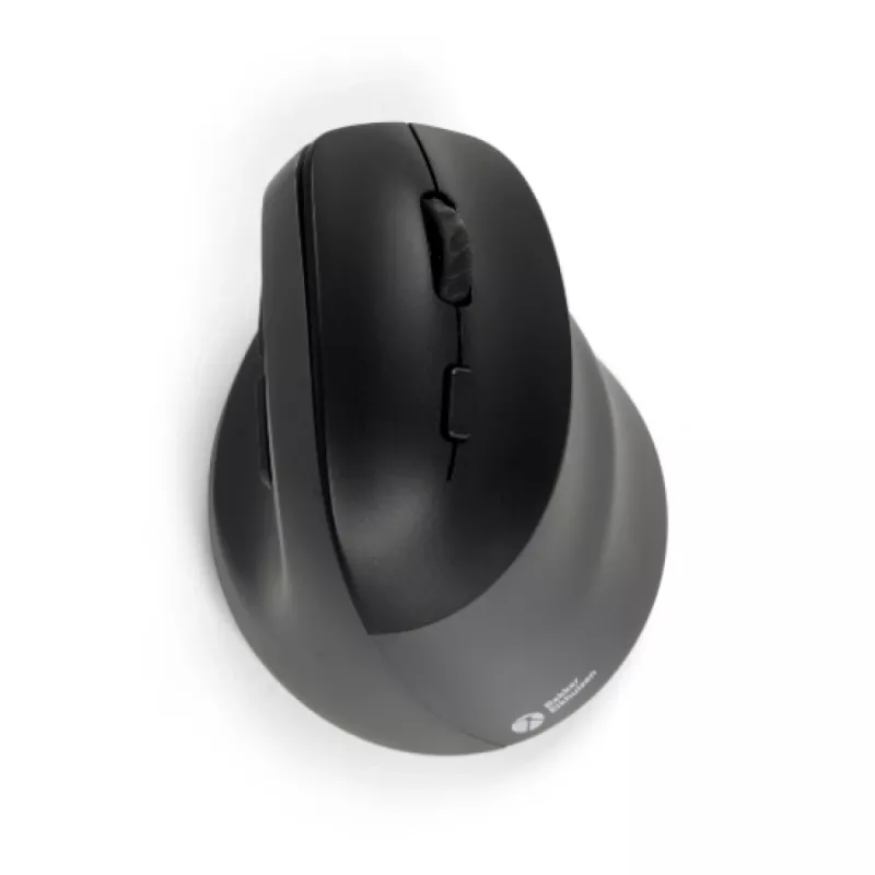 BakkerElkhuizen PRF Pro pelė dešinei rankai, vertikali, optinė, RF Wireless + Bluetooth + USB Type-C, 2400 DPI, juoda, pilka