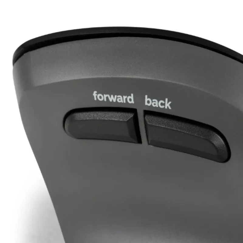 BakkerElkhuizen PRF Pro pelė kairiarankiams, vertikali, optinė, RF belaidė + Bluetooth + USB Type-C, 2400 DPI, juoda, pilka