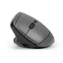 BakkerElkhuizen MidWay pelė kairiarankiams, vertikali, optinė, RF Bluetooth + USB Type-C, 2400 DPI, pilka, juoda