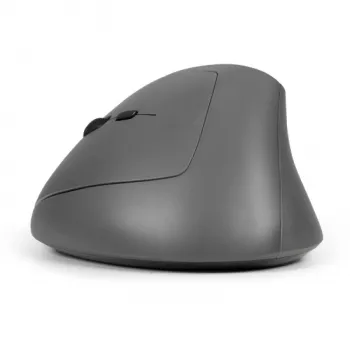 BakkerElkhuizen MidWay pelė kairiarankiams, vertikali, optinė, RF Bluetooth + USB Type-C, 2400 DPI, pilka, juoda