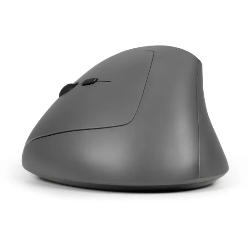 BakkerElkhuizen MidWay pelė kairiarankiams, vertikali, optinė, RF Bluetooth + USB Type-C, 2400 DPI, pilka, juoda