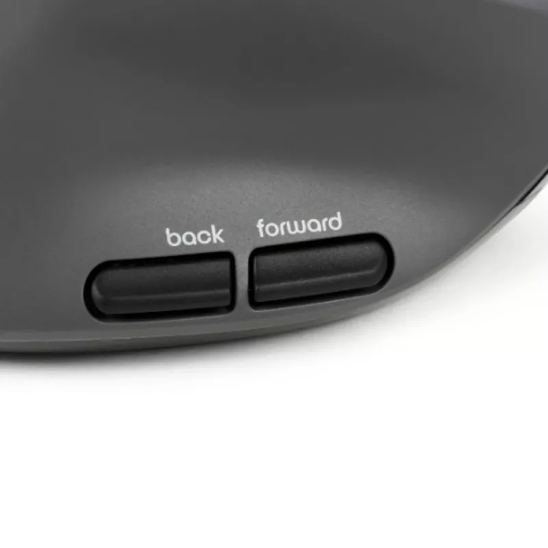 BakkerElkhuizen MidWay pelė kairiarankiams, vertikali, optinė, RF Bluetooth + USB Type-C, 2400 DPI, pilka, juoda