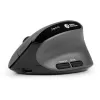 BakkerElkhuizen MidWay pelė dešinei rankai, vertikalaus dizaino, optinė, RF Wireless + Bluetooth + USB Type-C, 2400 DPI, pilka, juoda