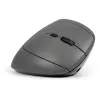 BakkerElkhuizen MidWay pelė dešinei rankai, vertikalaus dizaino, optinė, RF Wireless + Bluetooth + USB Type-C, 2400 DPI, pilka, juoda