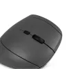 BakkerElkhuizen MidWay pelė dešinei rankai, vertikalaus dizaino, optinė, RF Wireless + Bluetooth + USB Type-C, 2400 DPI, pilka, juoda