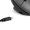 BakkerElkhuizen MidWay pelė dešinei rankai, vertikalaus dizaino, optinė, RF Wireless + Bluetooth + USB Type-C, 2400 DPI, pilka, juoda