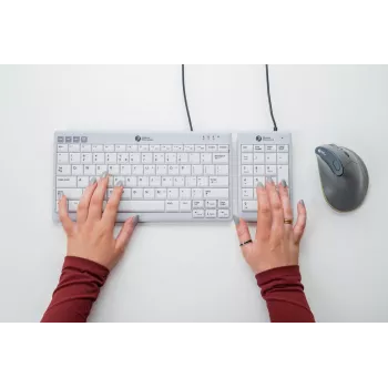 BakkerElkhuizen UltraBoard 955 V2 Numeric skaičių klaviatūra, USB, 22 klavišai, nešiojamam / stacionariam kompiuteriui, 1,5 m laidas, tamsiai pilka, šviesiai pilka