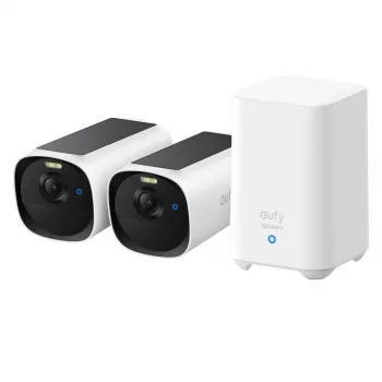 IP apsaugos kulka kamera Anker Eufy eufyCam E40 2 kamerų rinkinys su HomeBase S280, lauko, 2688×1520 px, 130° matymo laukas, montavimui ant sienos