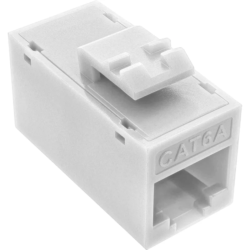 InLine Keystone RJ45 lizdas, neekranuotas, Cat.6A, 8 vnt., baltas