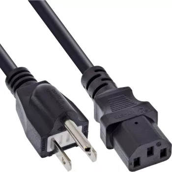 Maitinimo laidas InLine B-16658J, 1,8 m, B tipo kištukas į IEC C13, juodas