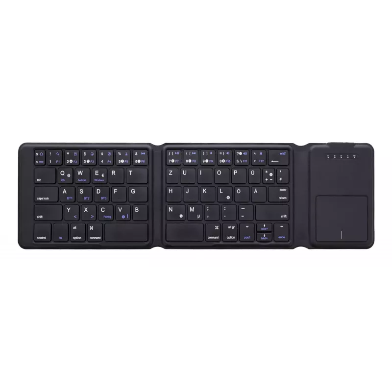 InLine 55379B klaviatūra belaidė Bluetooth universali QWERTZ vokiška juoda