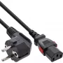 InLine 16952L maitinimo laidas juodas 2 m IEC C13 CEE7/7