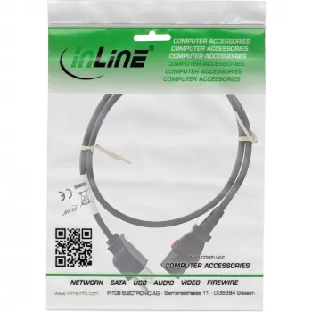 InLine 16952U maitinimo laidas Juodas 2 m IEC C13 NEMA 5-15P