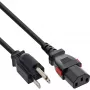 InLine 16953U maitinimo laidas Black 3 m IEC C13 NEMA 5-15P