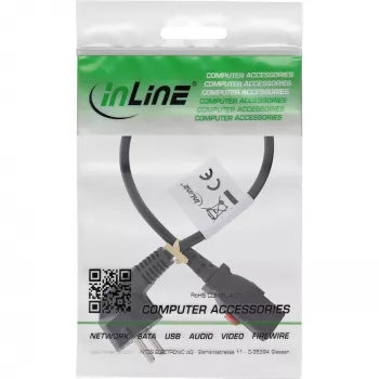 InLine 16954L maitinimo laidas juodas 0,5 m IEC C13 CEE7/7
