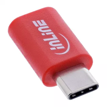 InLine 31650 USB-C lyties keitiklis raudonas