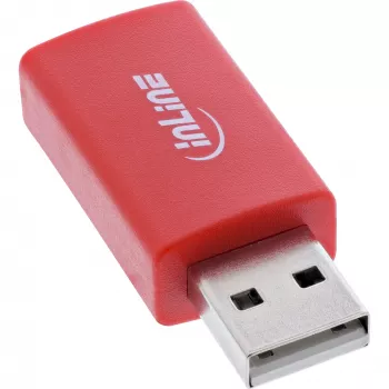 Adapteris Gender Changer InLine 31653 USB-A į USB-A, USB 2.0, raudonas
