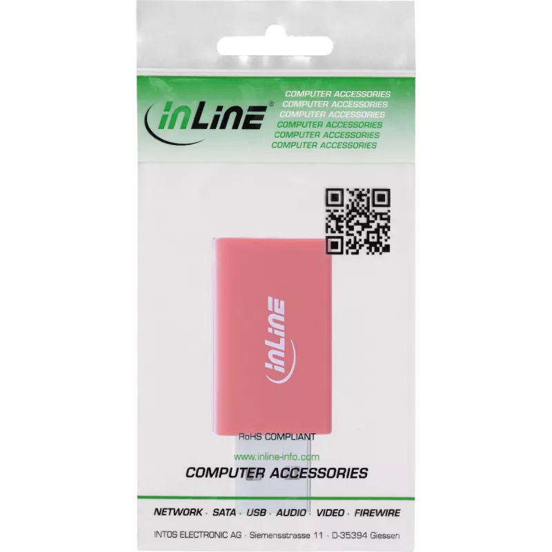 InLine 31653 USB duomenų blokatorius su USB-A kištuku ir USB-A lizdu, 5 V 1,5 A