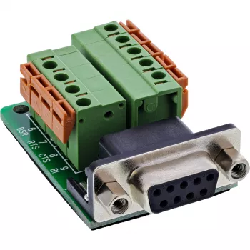 InLine 92501A gnybtų blokas / D-Sub 9 kištukas juodas, žalias