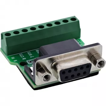 InLine 92501C Jungtis Terminal Block / D-Sub 9, Juoda, Žalia