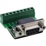 InLine 92501C Jungtis Terminal Block / D-Sub 9, Juoda, Žalia