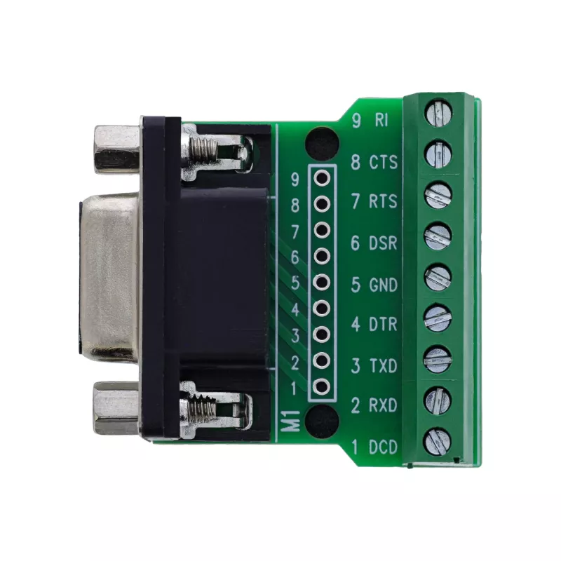 InLine 92501C Jungtis Terminal Block / D-Sub 9, Juoda, Žalia