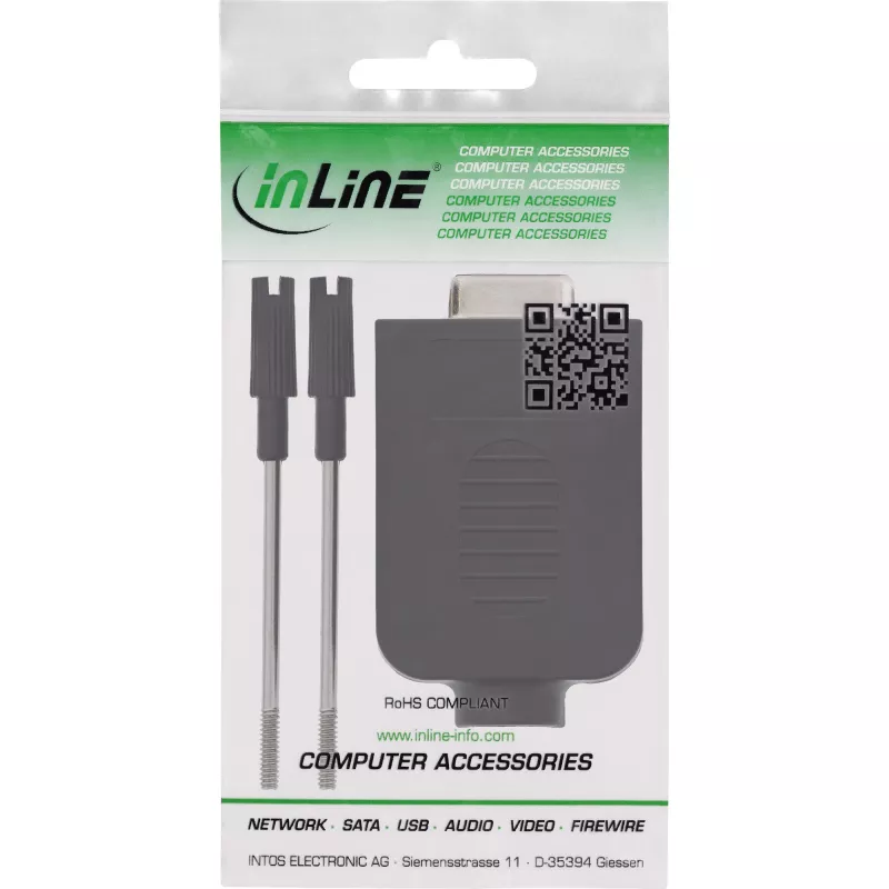 InLine 92501G Jungtis / D-Sub 9 kištukas – gnybtų blokas, juoda