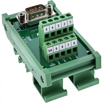 InLine 92501L Gnybtų blokas / D-Sub 9 kištukas, žalias
