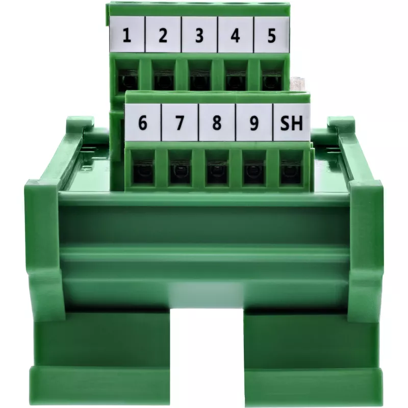 InLine 92501M jungčių blokas / D-Sub 9 Žalias